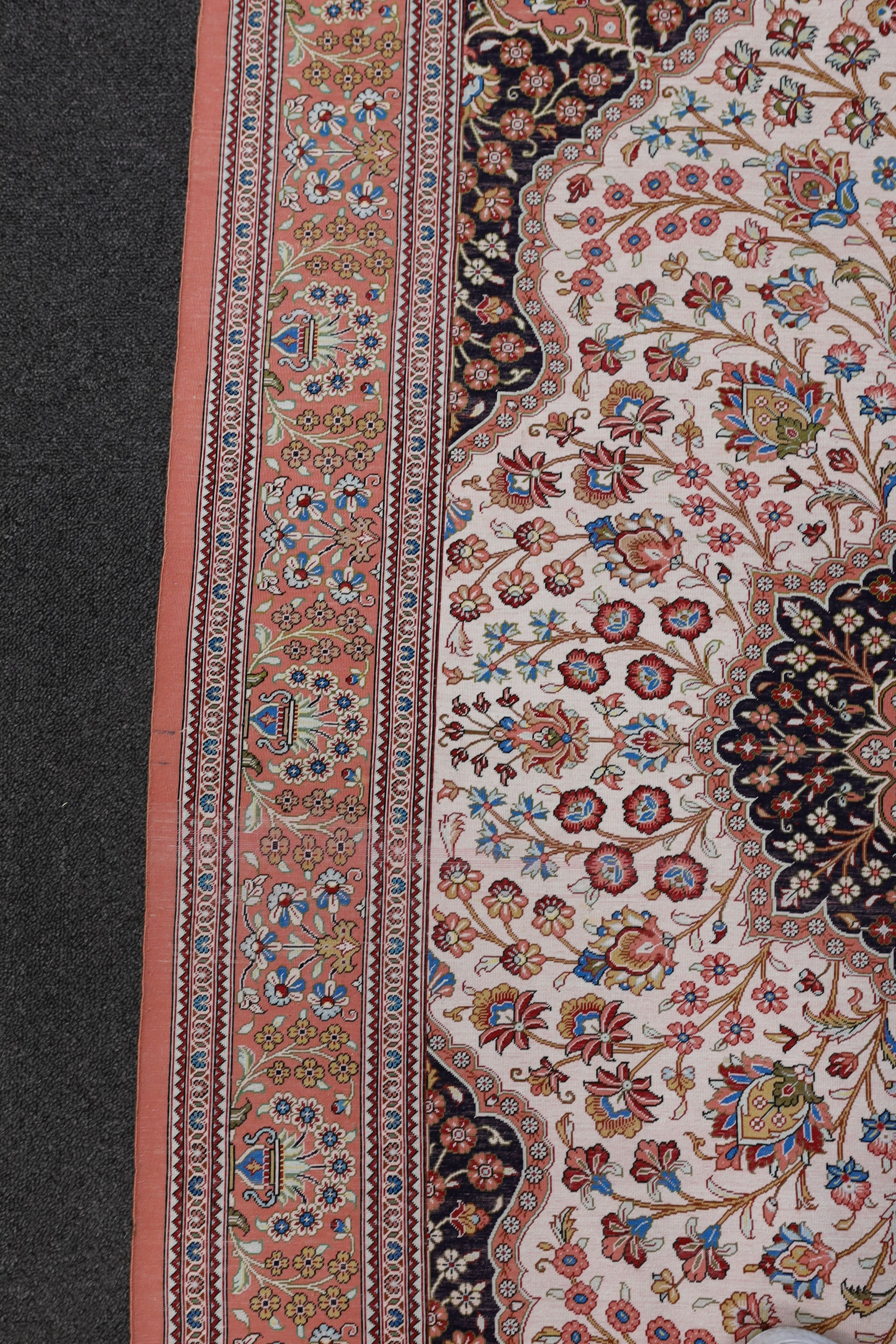 Two North West Persian part silk rugs, larger 150 x 103cm